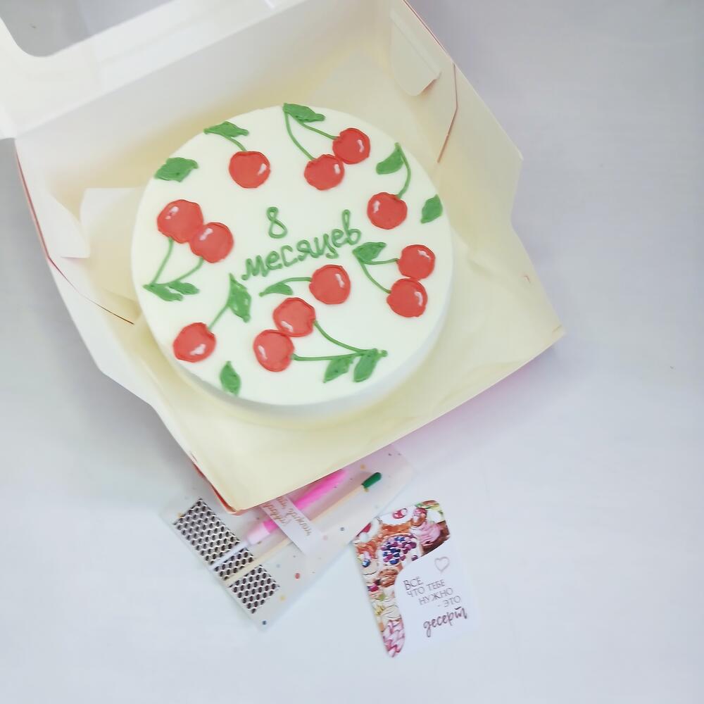 Бенто торт малышу, с вишенкой