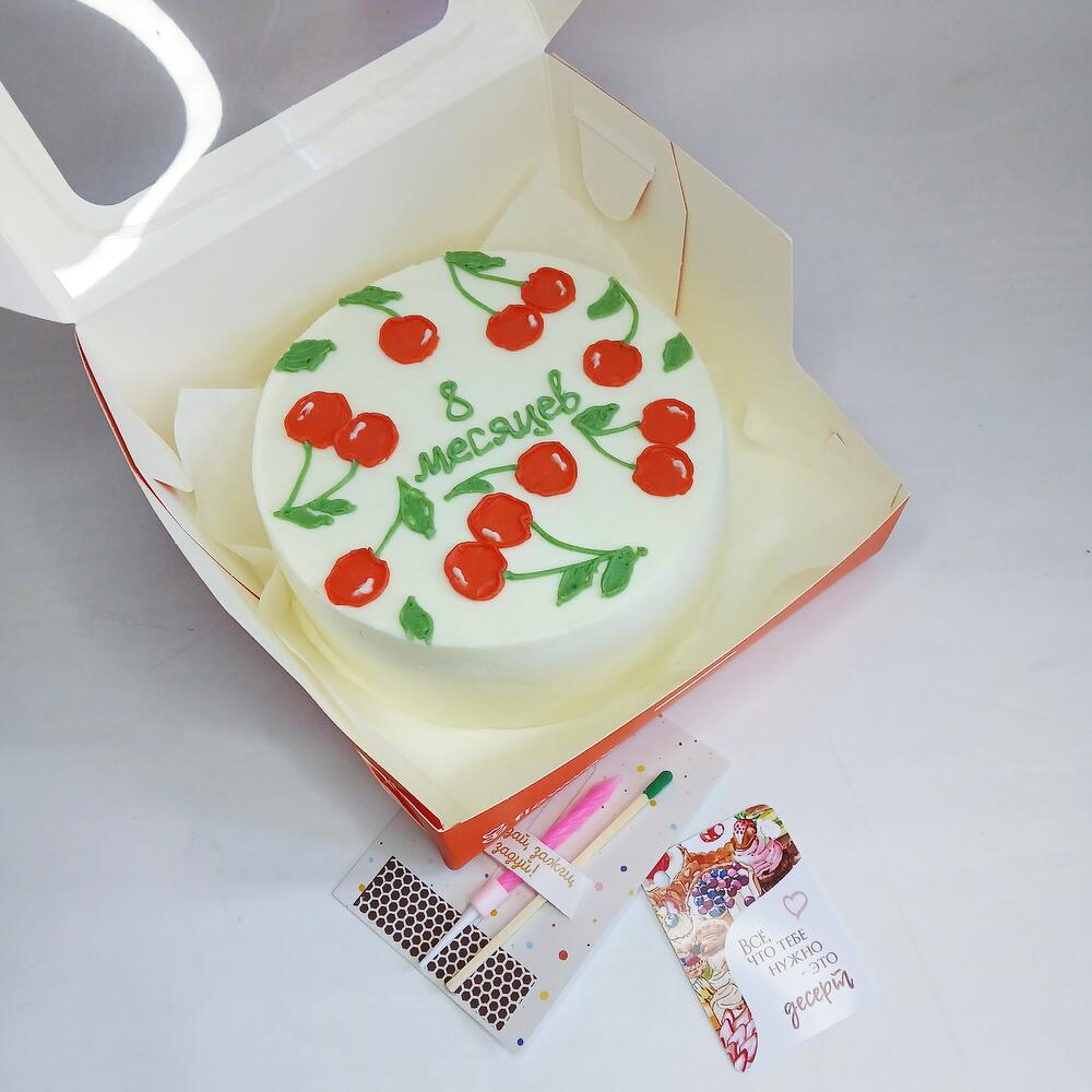 Бенто торт малышу, с вишенкой
