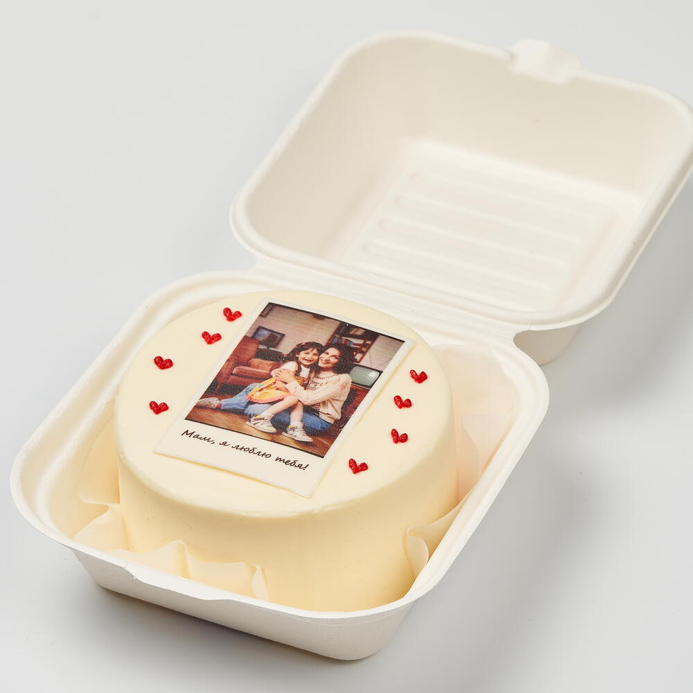 Бенто-торт "Мама, я люблю тебя!" с вашим фото