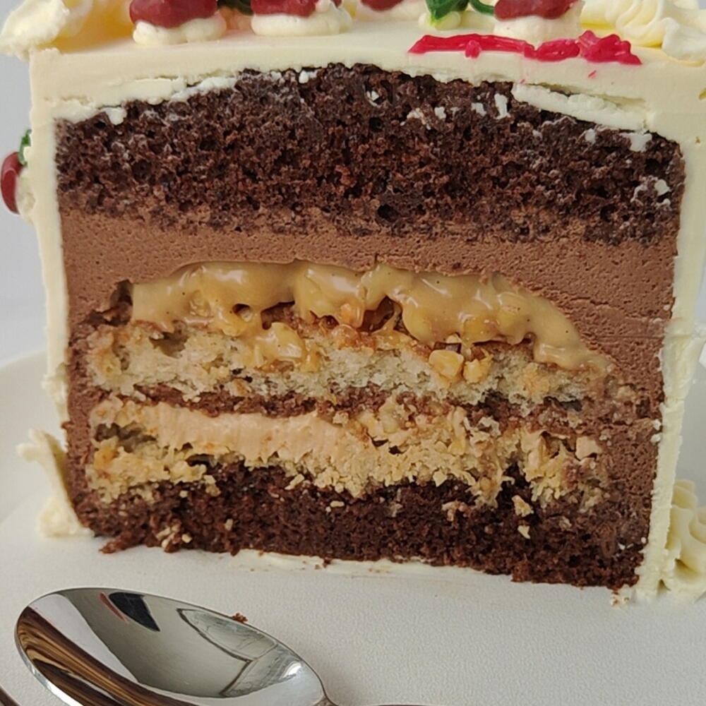 Бенто торт Маме Белый с золотом