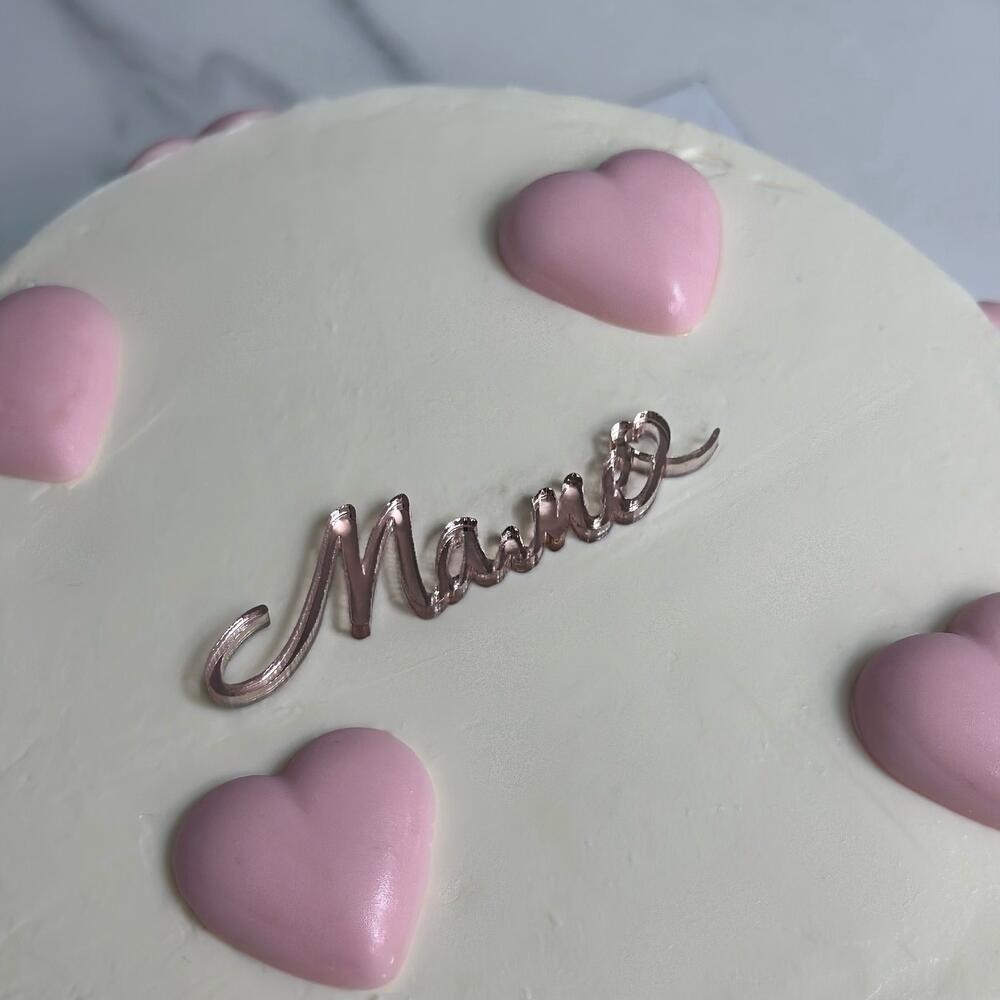 Бенто-торт Маме к 8 марта сердца