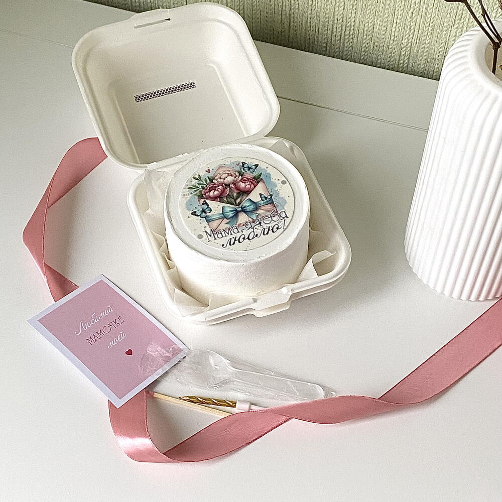 Бенто торт маме «Мама, я тебя люблю»