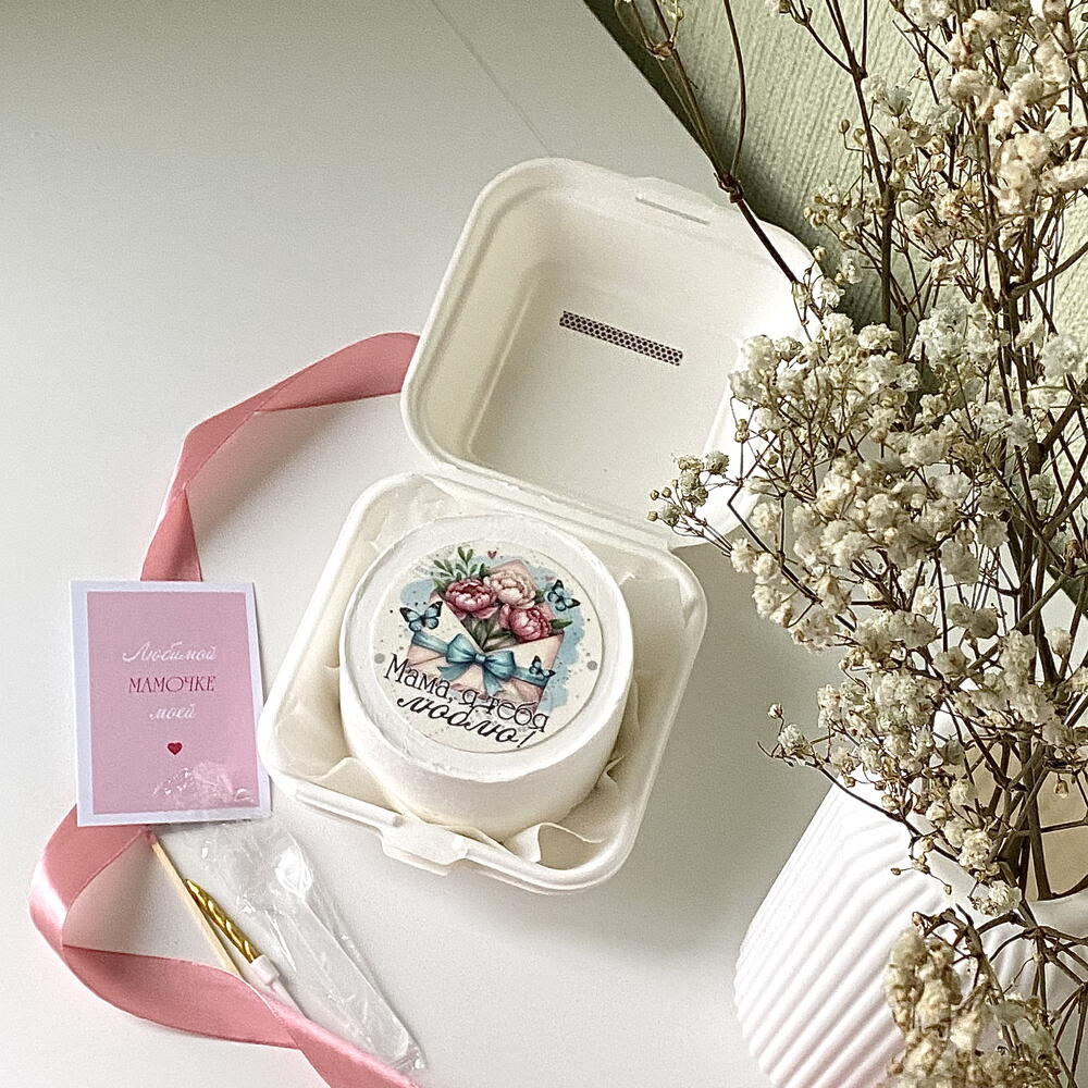 Бенто торт маме «Мама, я тебя люблю»