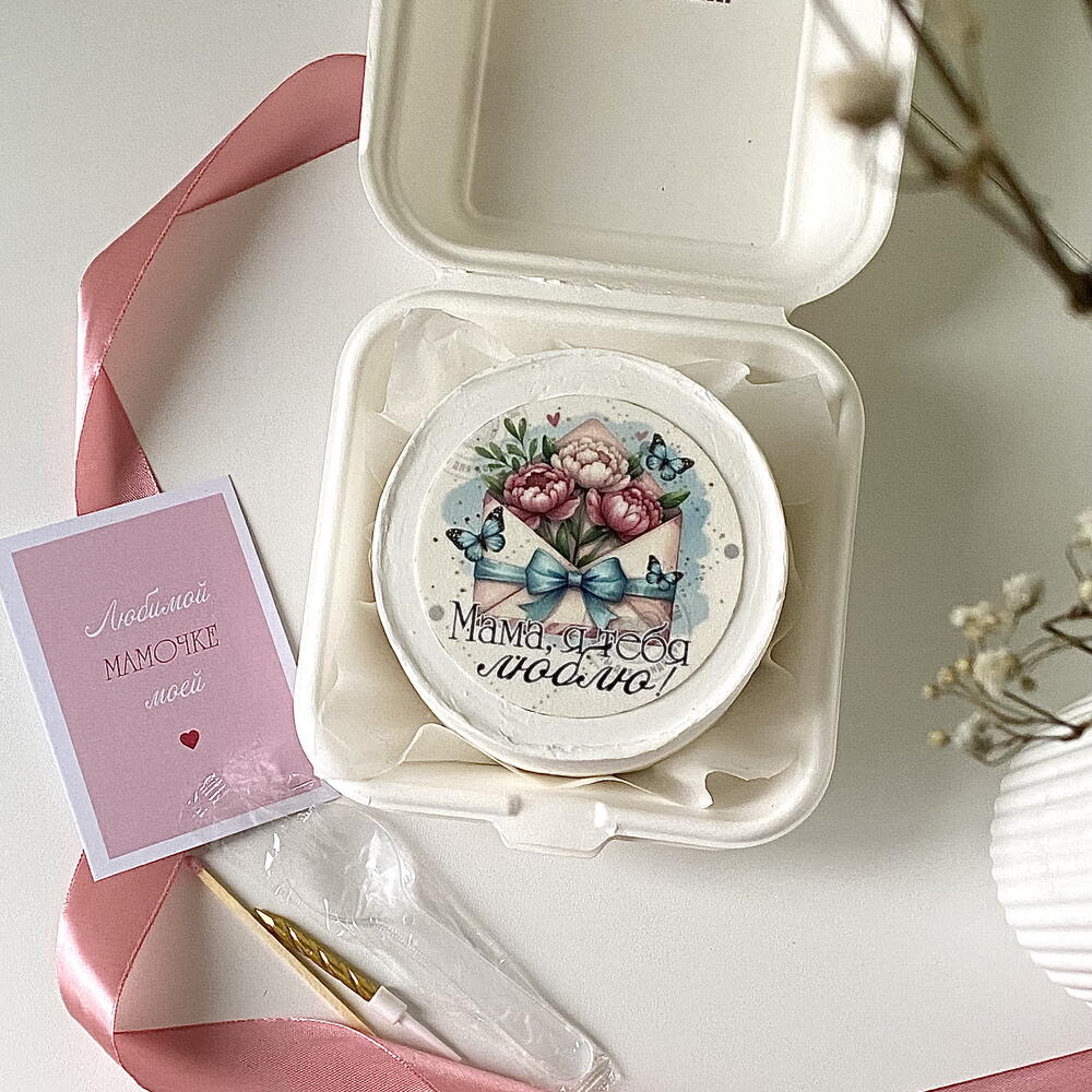 Бенто торт маме «Мама, я тебя люблю»