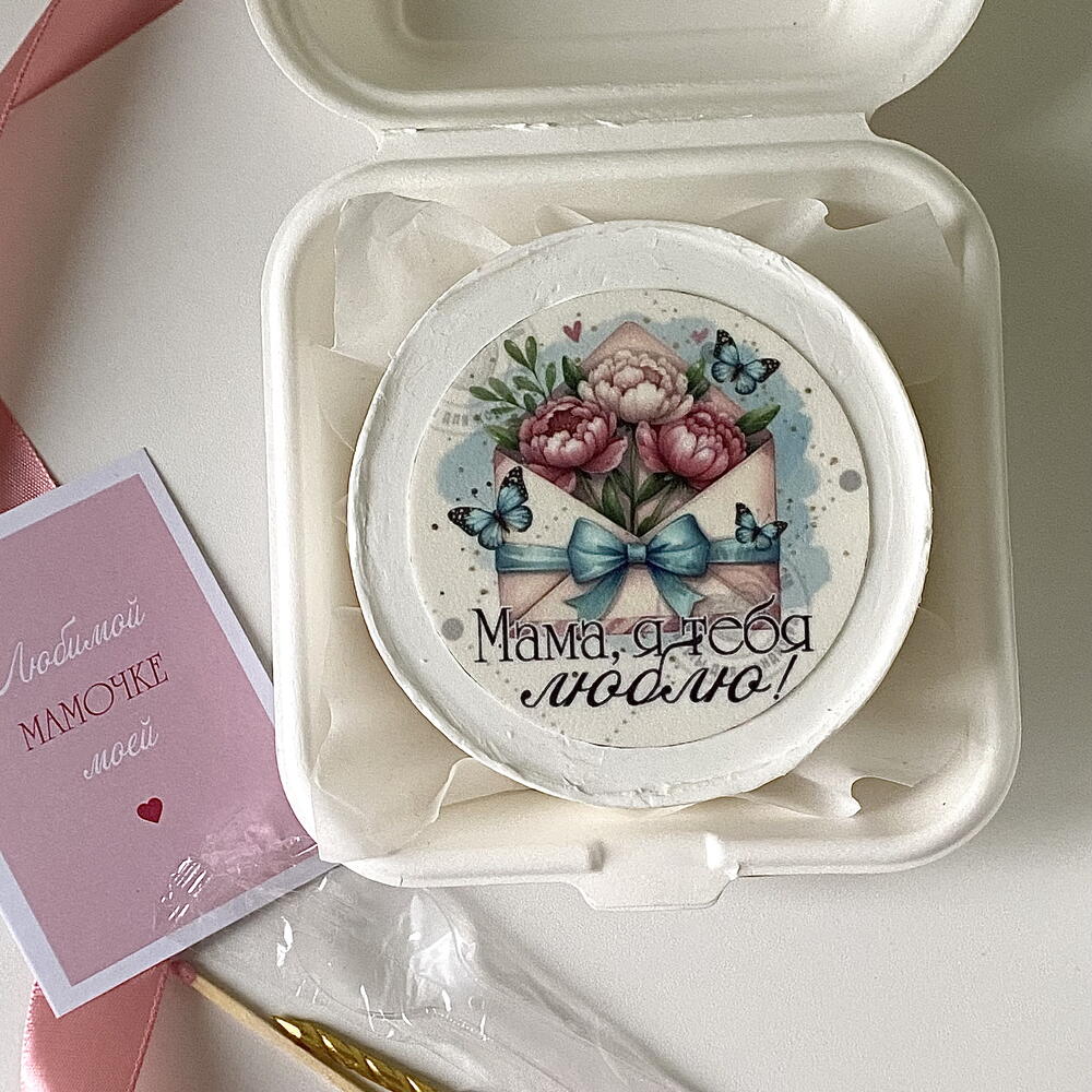 Бенто торт маме «Мама, я тебя люблю»