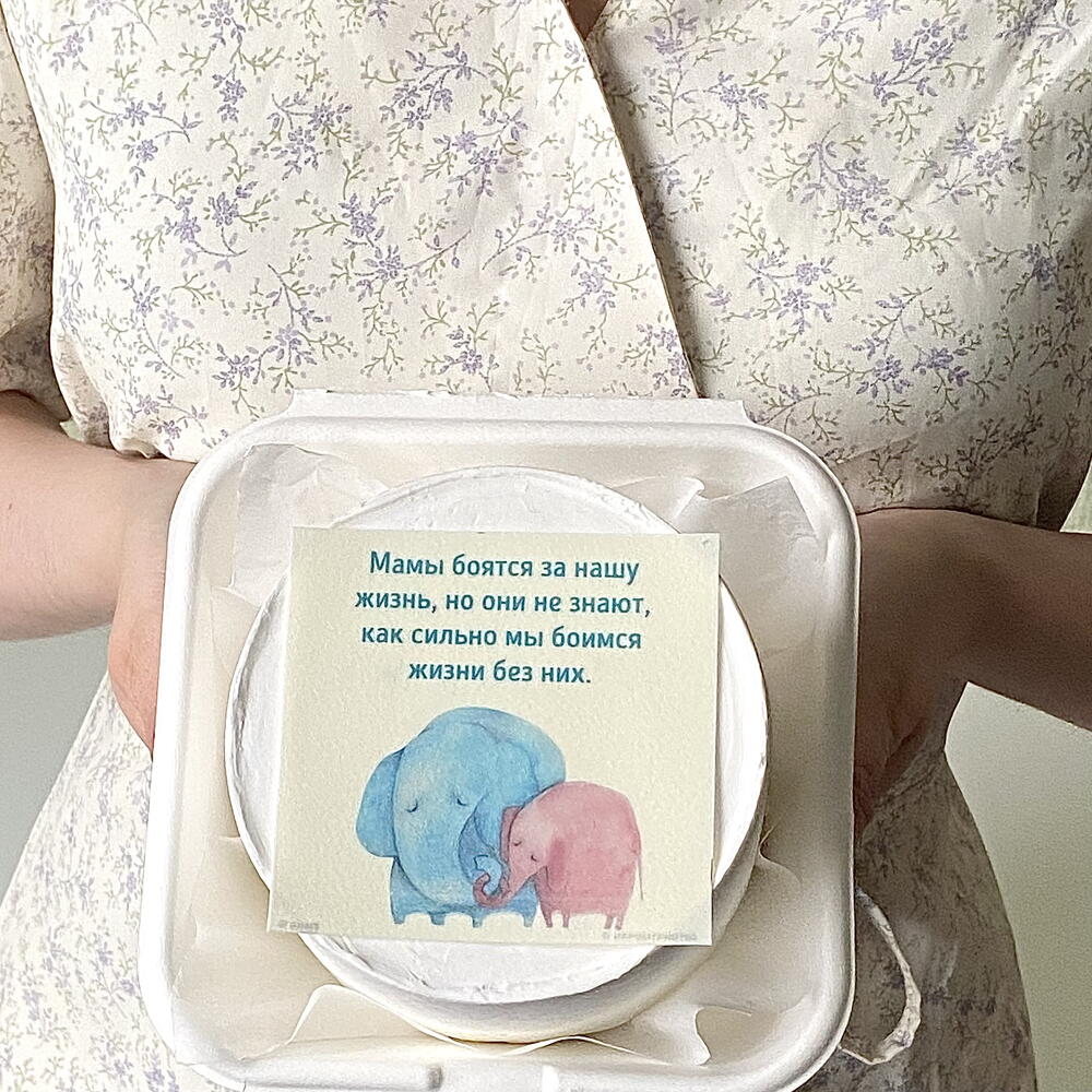 Бенто торт маме «Мамы боятся за нашу жизнь, но ни не знают, как сильно мы боимся жизни без них»