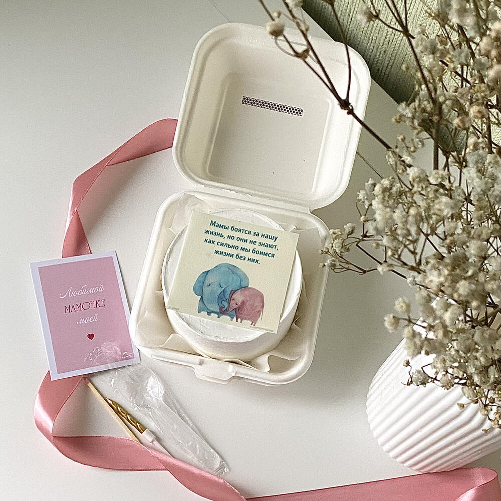 Бенто торт маме «Мамы боятся за нашу жизнь, но ни не знают, как сильно мы боимся жизни без них»