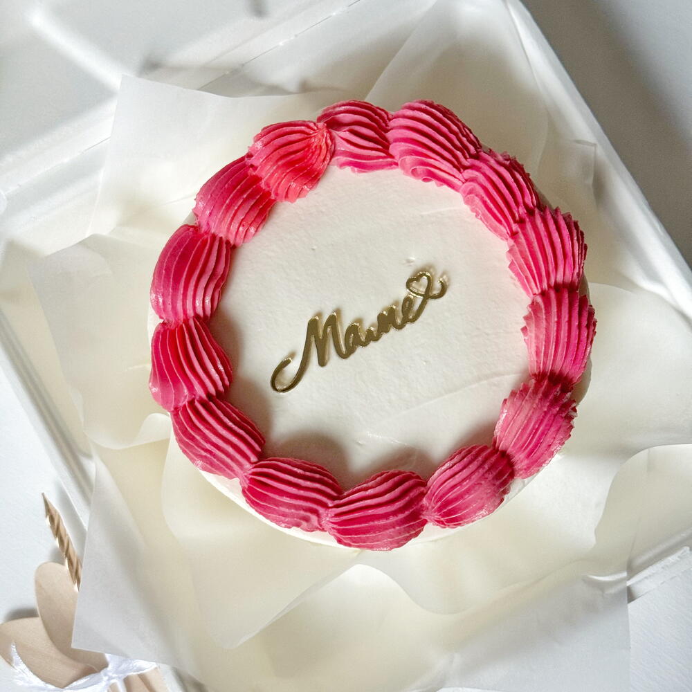 Бенто-торт маме с акриловым топпером "Маме"