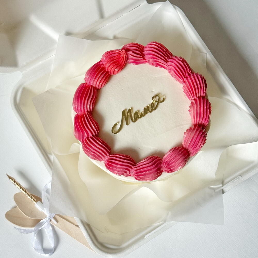 Бенто-торт маме с акриловым топпером "Маме"