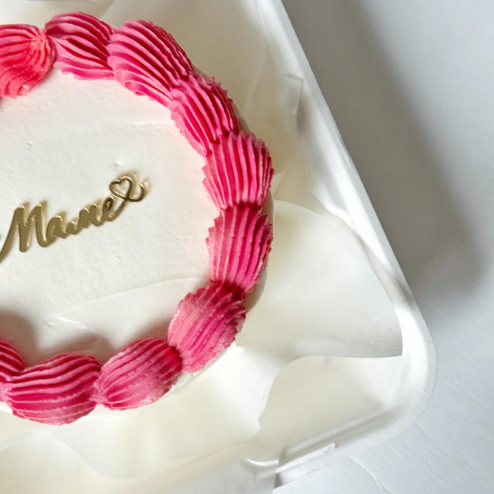 Бенто-торт маме с акриловым топпером "Маме"