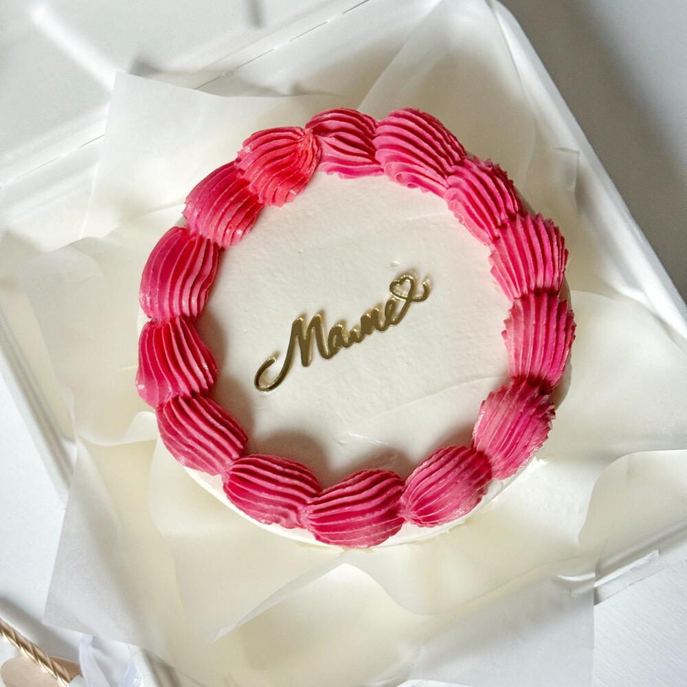 Бенто-торт маме с акриловым топпером "Маме"