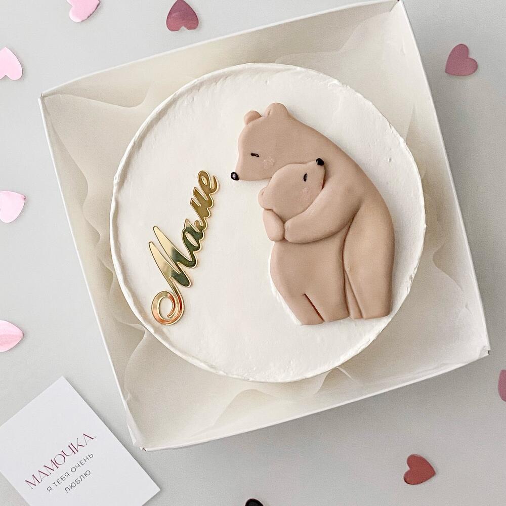 Бенто-торт маме с мишками