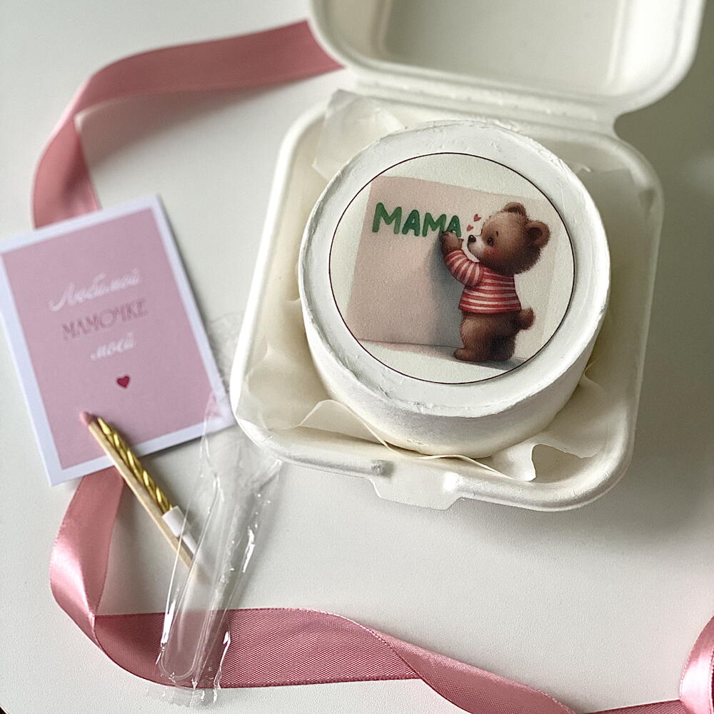 Бенто торт маме с мишкой