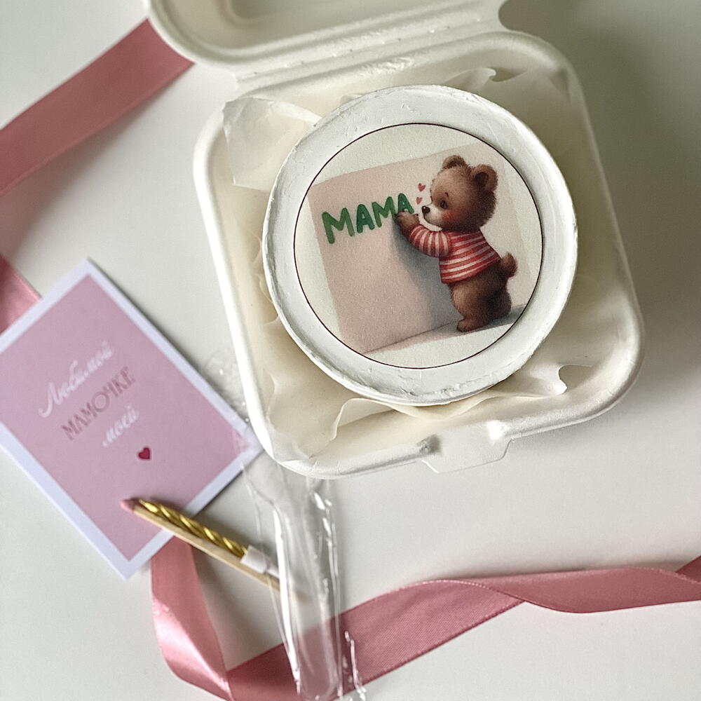 Бенто торт маме с мишкой