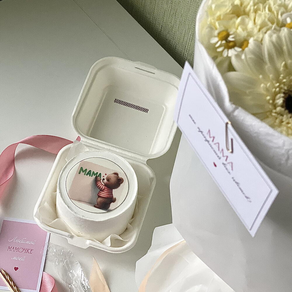 Бенто торт маме с мишкой