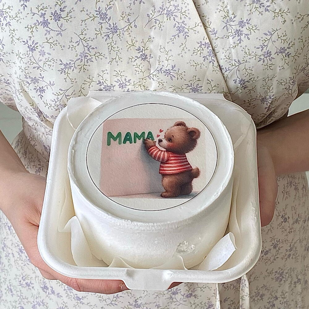 Бенто торт маме с мишкой