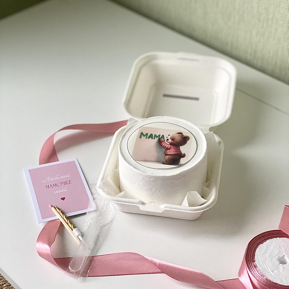 Бенто торт маме с мишкой