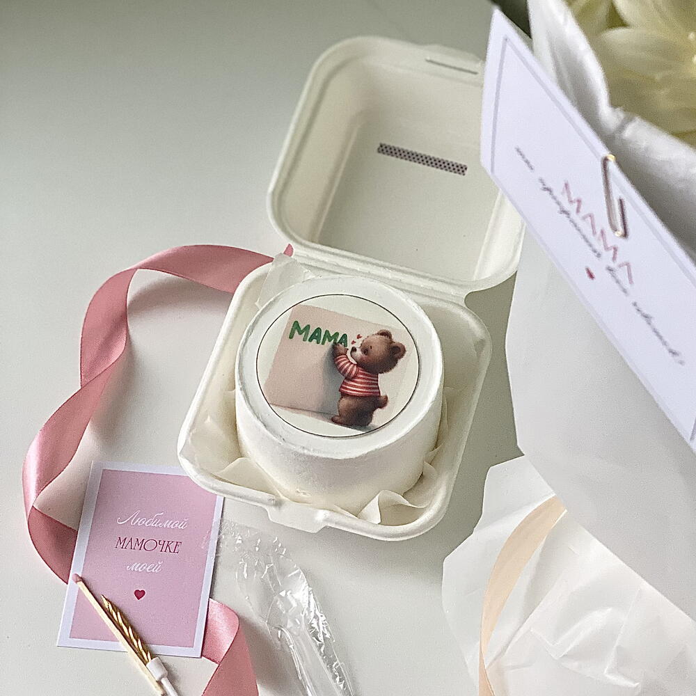 Бенто торт маме с мишкой