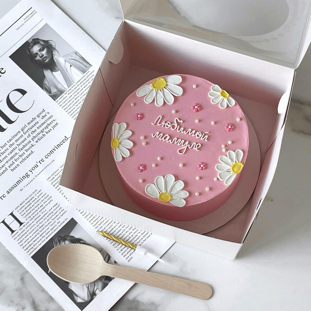 Бенто-торт маме с ромашками