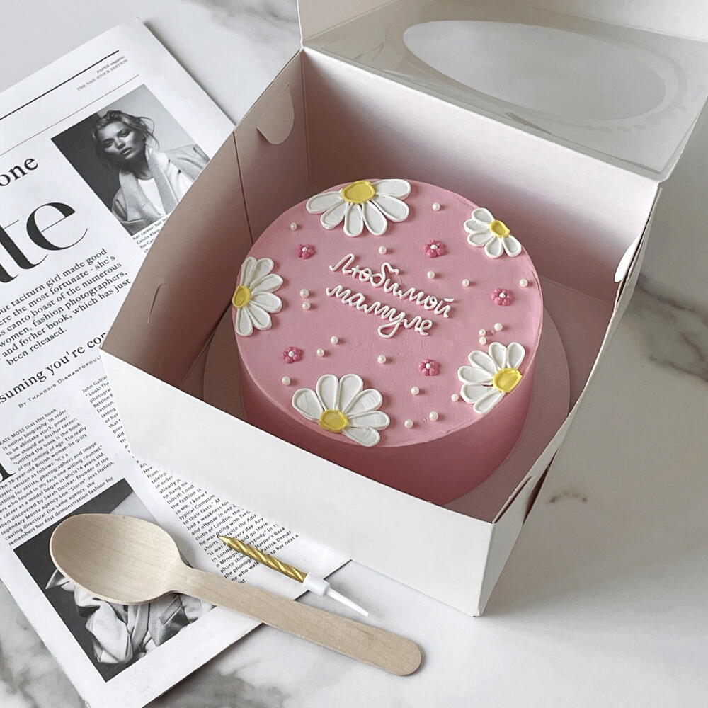 Бенто-торт маме с ромашками