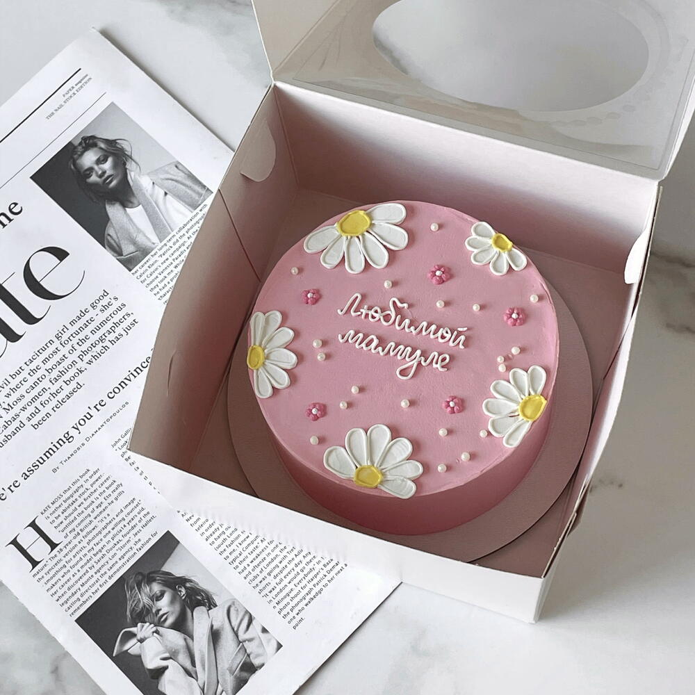 Бенто-торт маме с ромашками