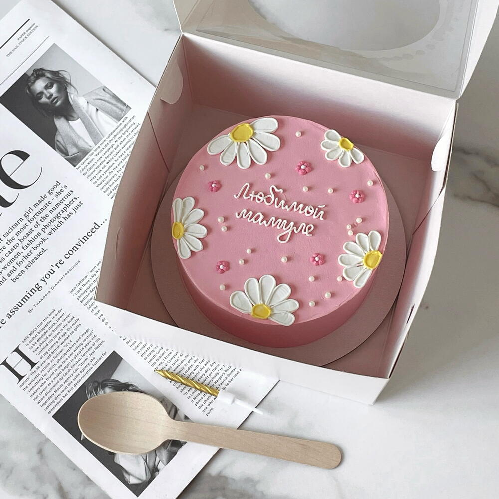 Бенто-торт маме с ромашками