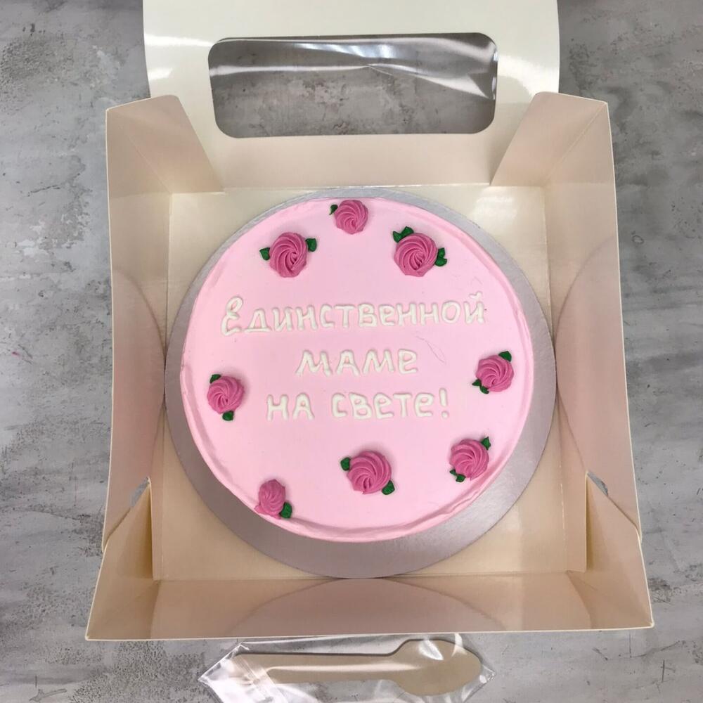 Бенто торт маме с розочками
