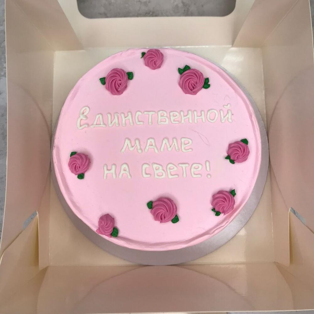 Бенто торт маме с розочками