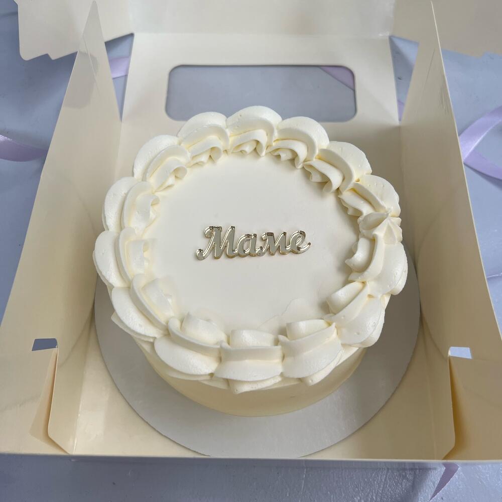 Бенто торт Маме с рюшами