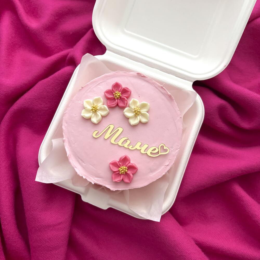 Бенто торт маме с цветочками на день матери