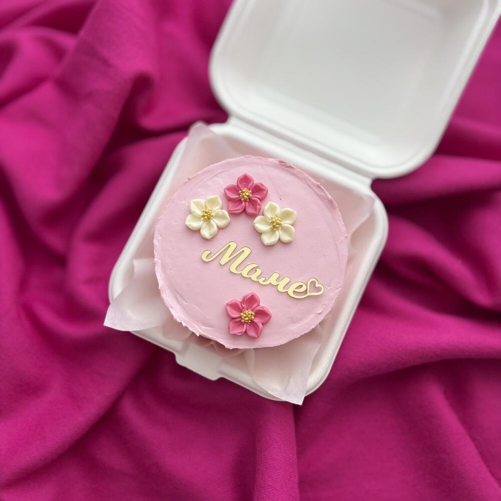 Бенто торт маме с цветочками на день матери