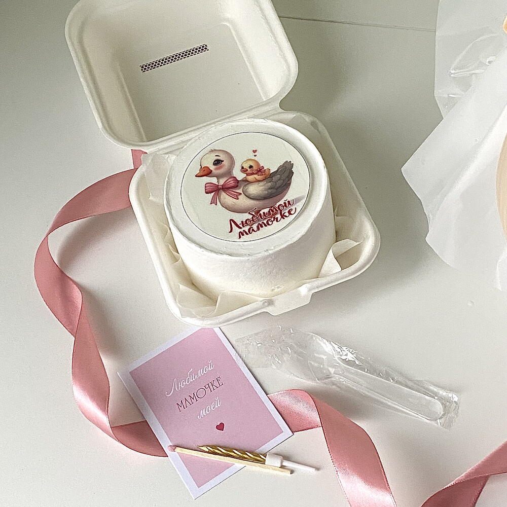 Бенто торт маме с уточками «Любимой мамочке»