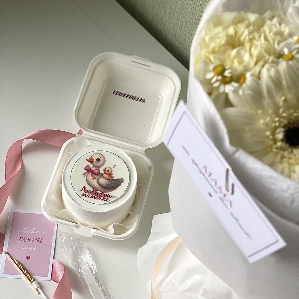 Бенто торт маме с уточками «Любимой мамочке»