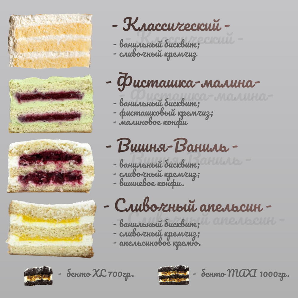 Бенто торт "Маме" с живыми цветами XL 700гр