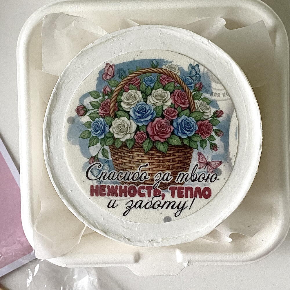 Бенто торт маме «Спасибо за таою нежность, тепло и заботу!»