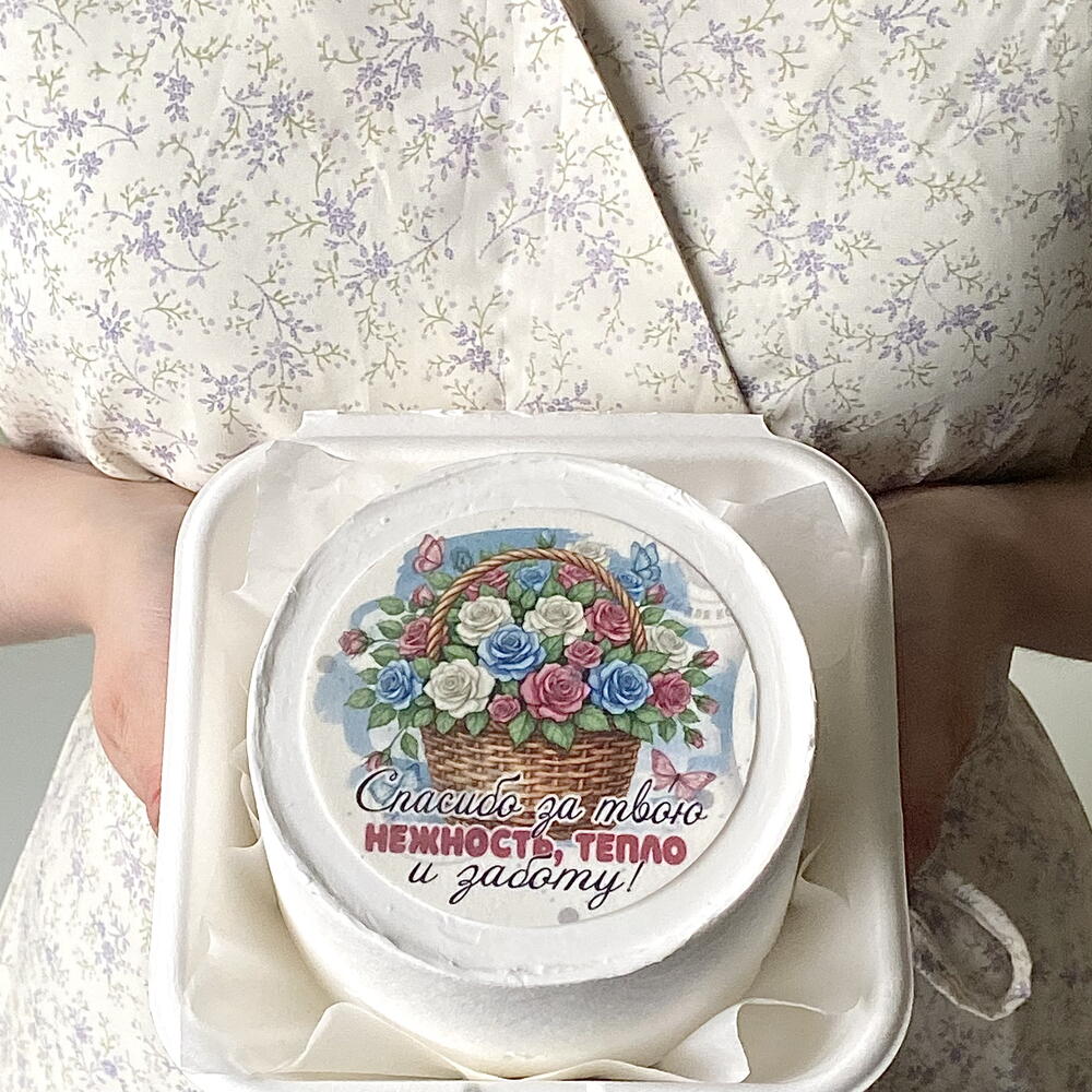 Бенто торт маме «Спасибо за таою нежность, тепло и заботу!»