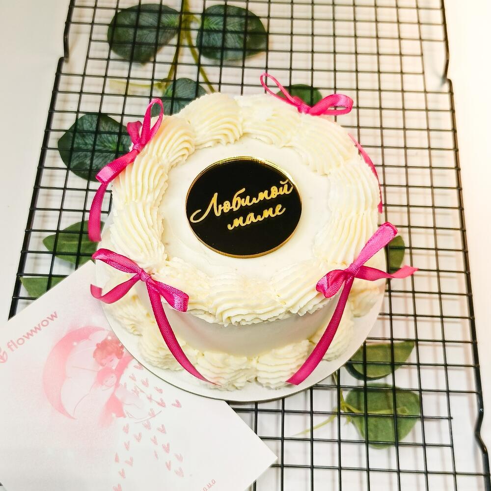 Бенто торт "Маме" в стиле ламбет подарок на День матери