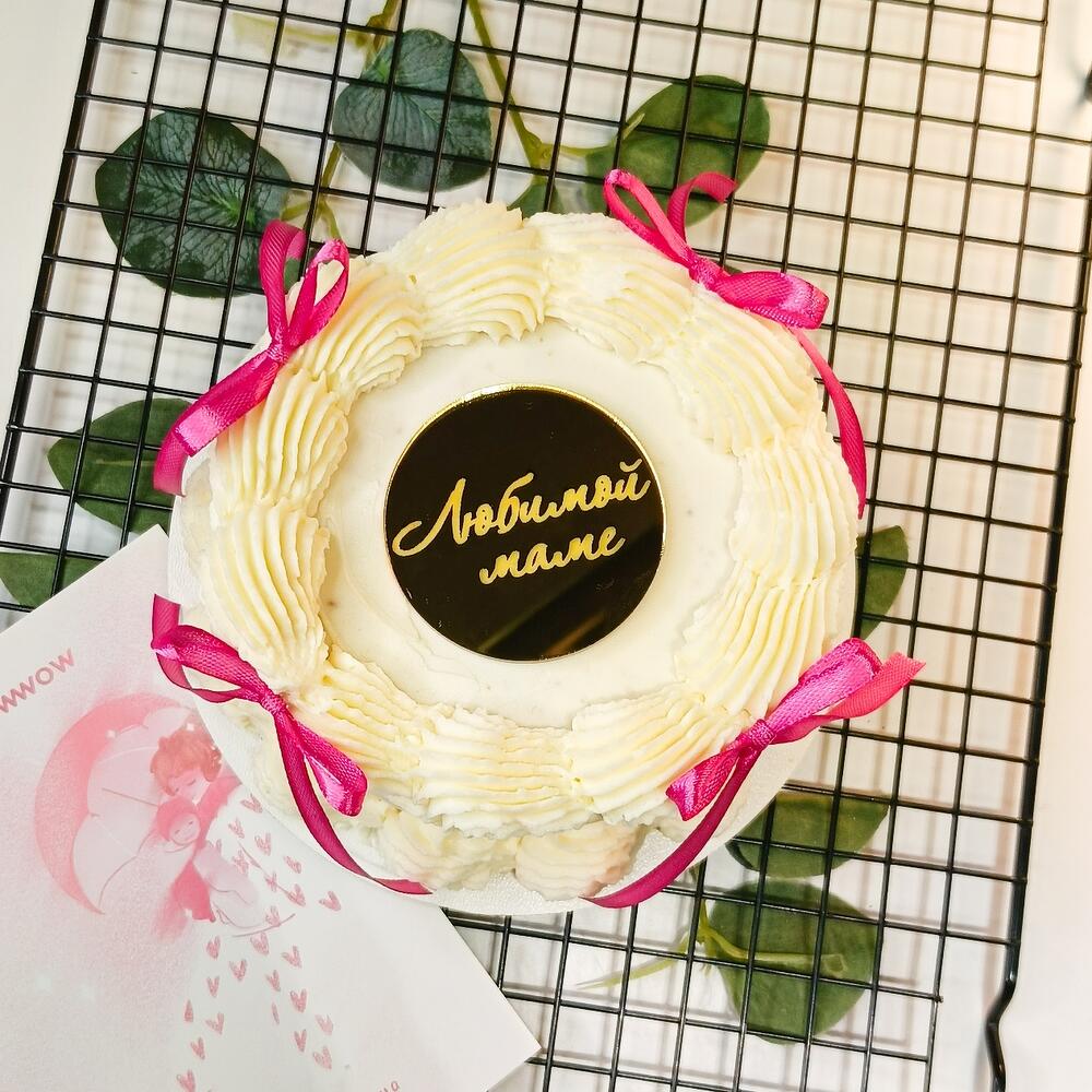 Бенто торт "Маме" в стиле ламбет подарок на День матери