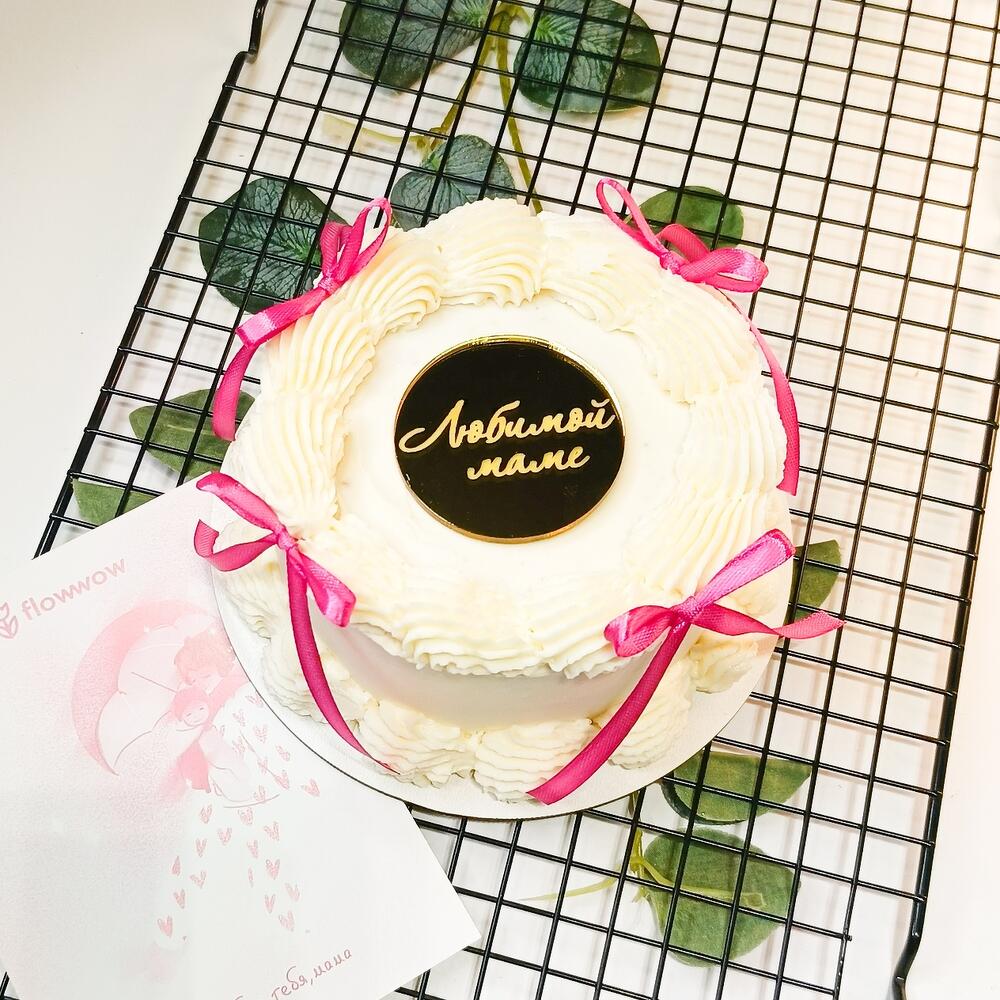 Бенто торт "Маме" в стиле ламбет подарок на День матери