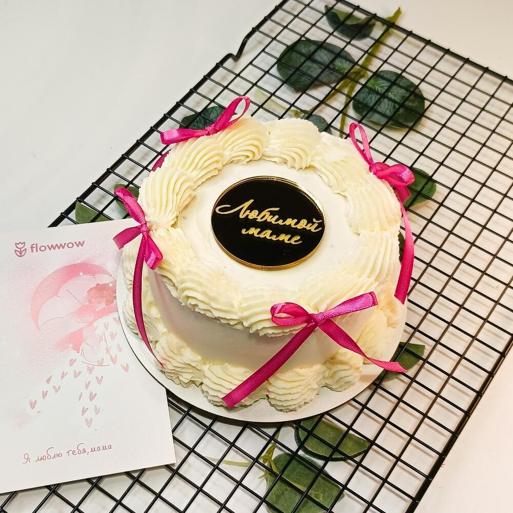 Бенто торт "Маме" в стиле ламбет подарок на День матери