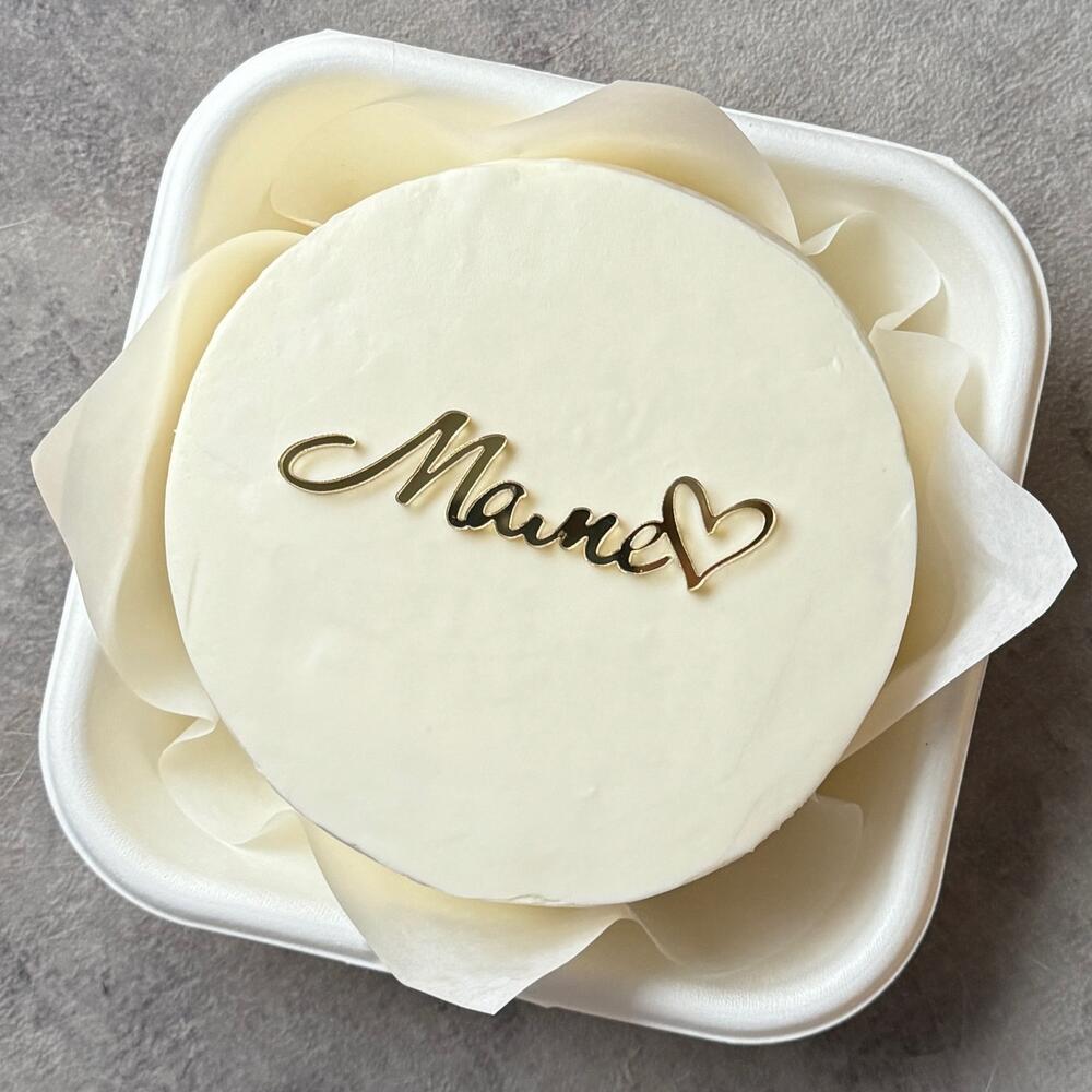 Бенто торт «Маме» (ваниль-клубника )