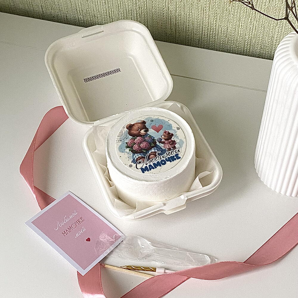 Бенто торт мамочке с мишками «Любимой мамочке»