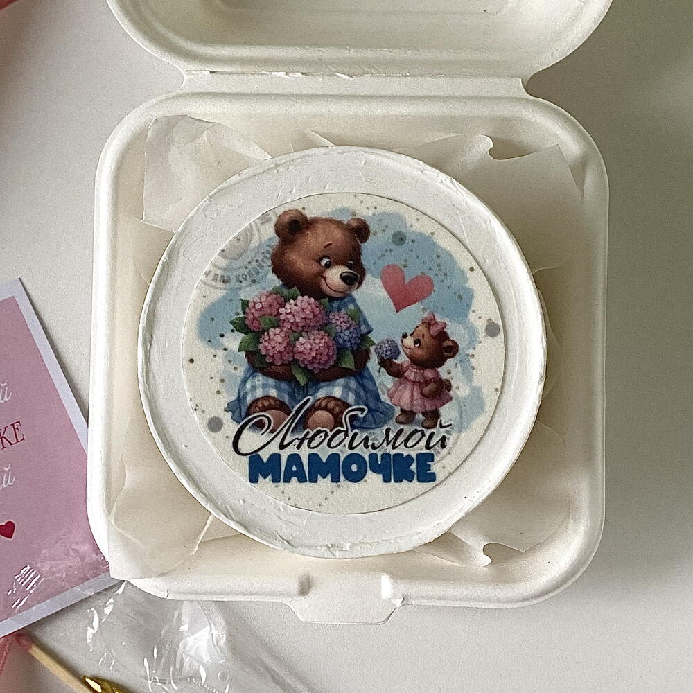 Бенто торт мамочке с мишками «Любимой мамочке»