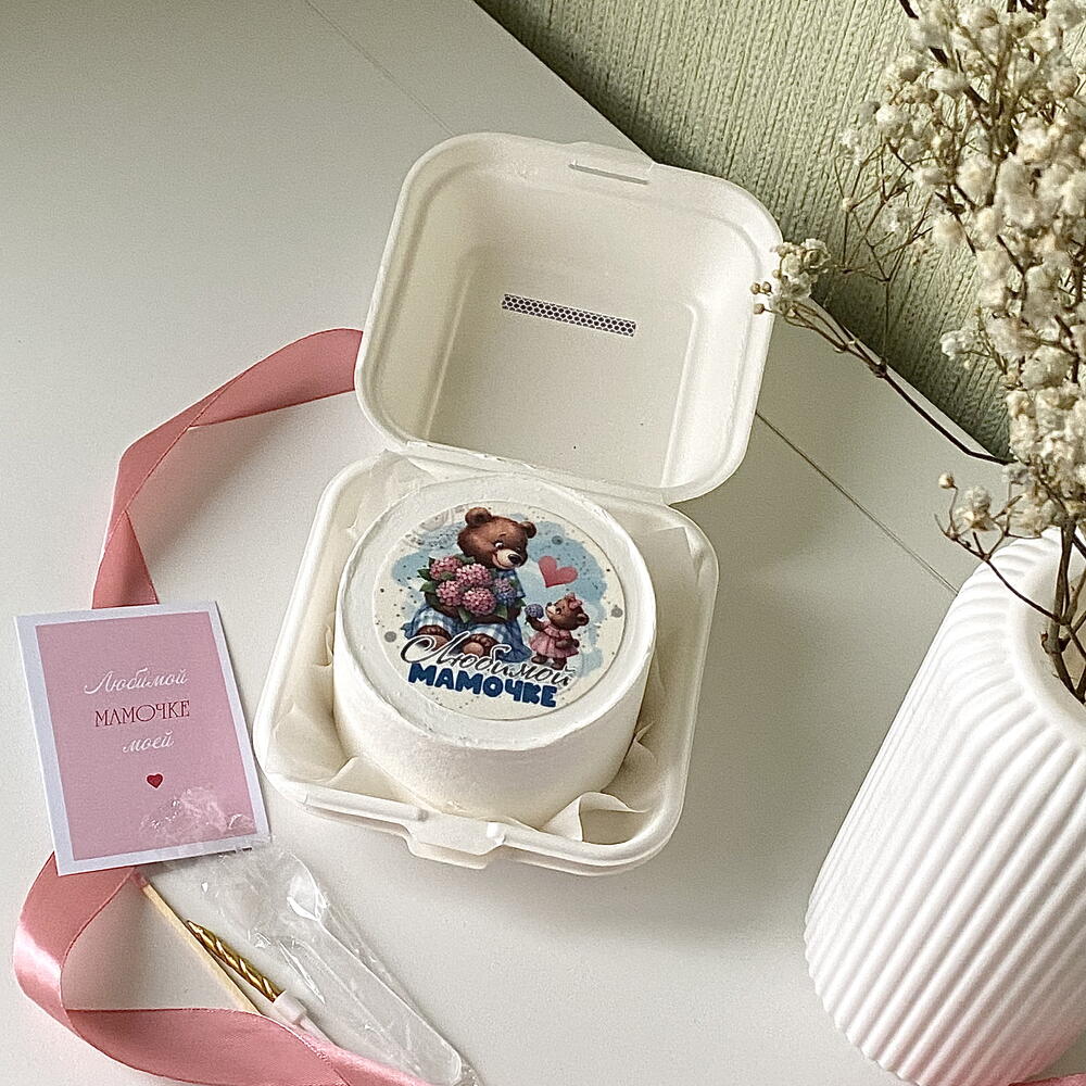 Бенто торт мамочке с мишками «Любимой мамочке»