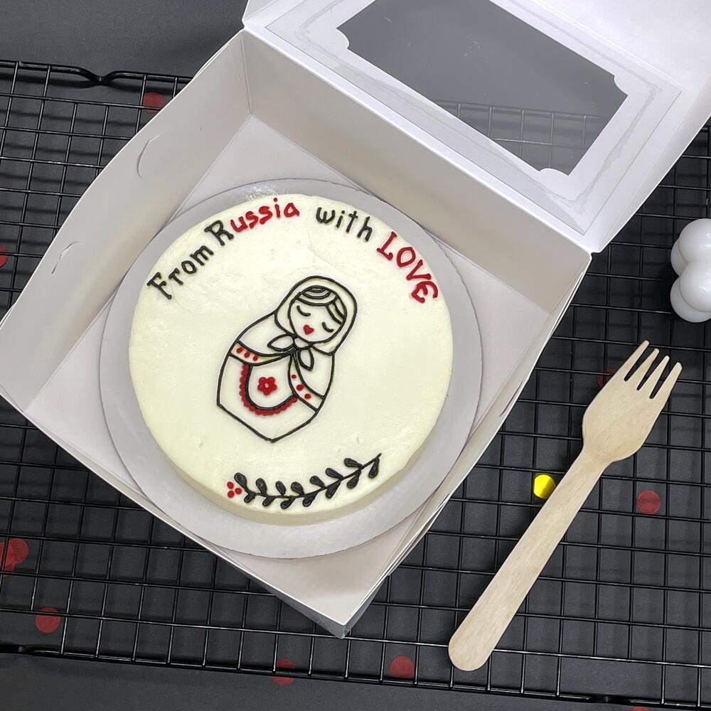 Бенто торт Матрешка "Из России с любовью" в русском стиле