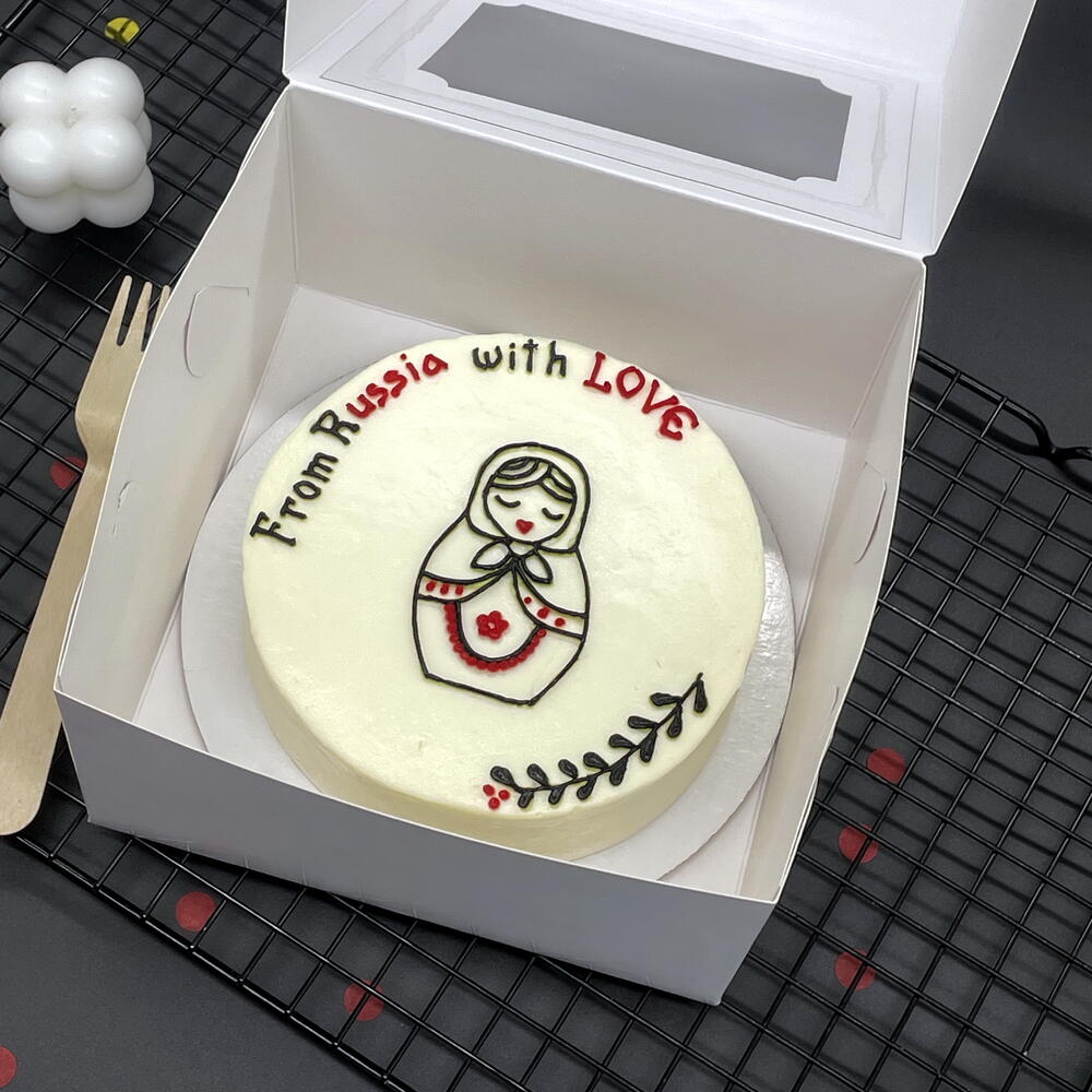 Бенто торт Матрешка "Из России с любовью" в русском стиле