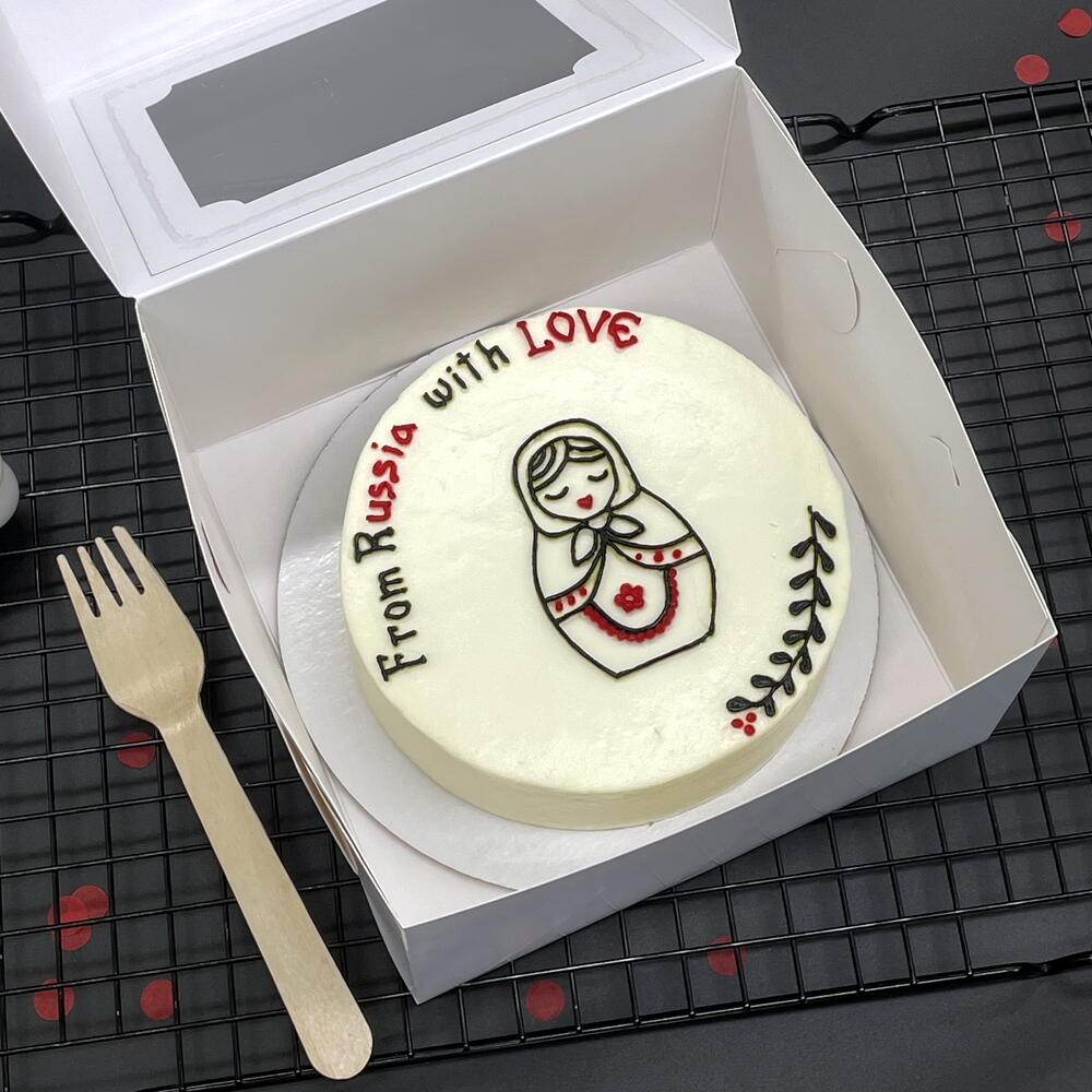 Бенто торт Матрешка "Из России с любовью" в русском стиле