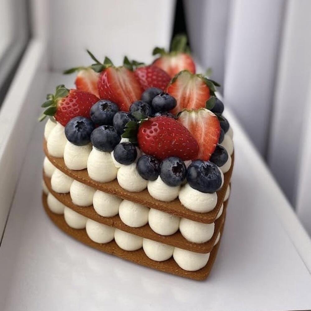 Бенто торт медовик сердце, подарок маме, свекрови, бабушке