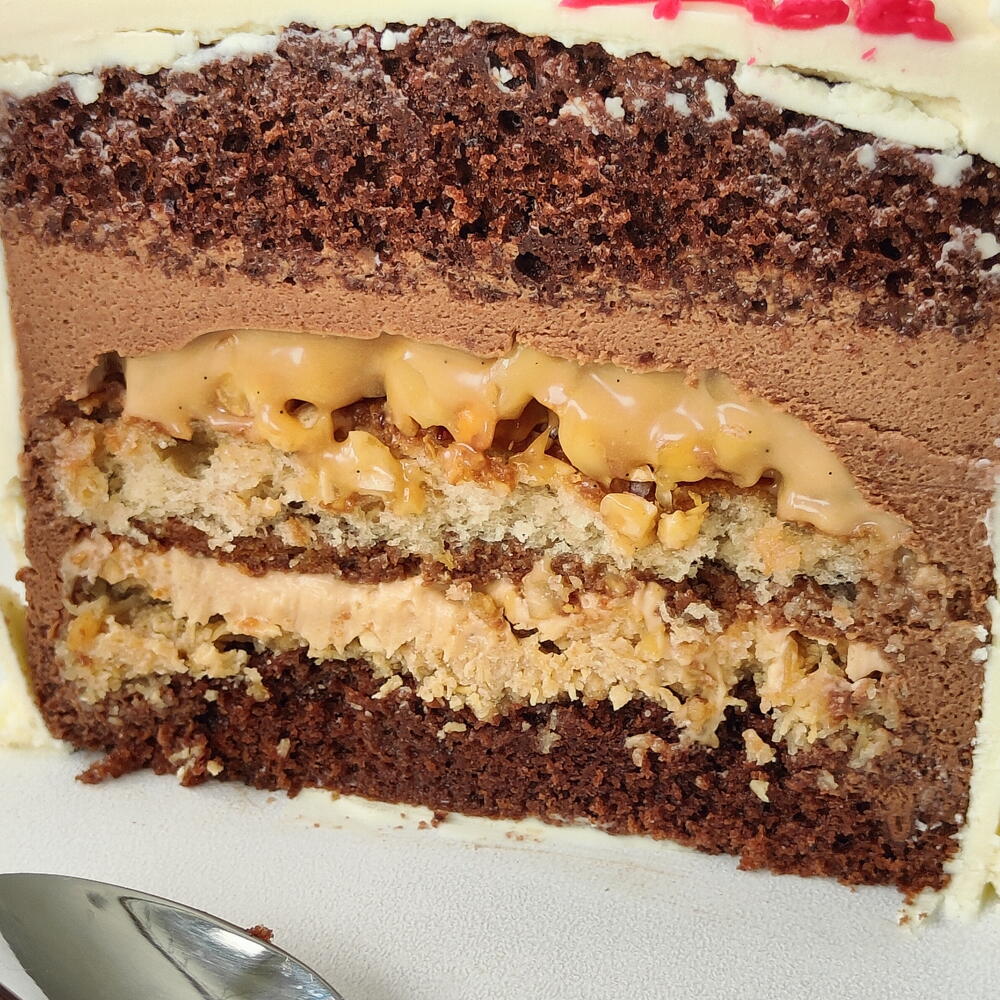 Бенто торт "Медведь с сердечком" на 14 февраля