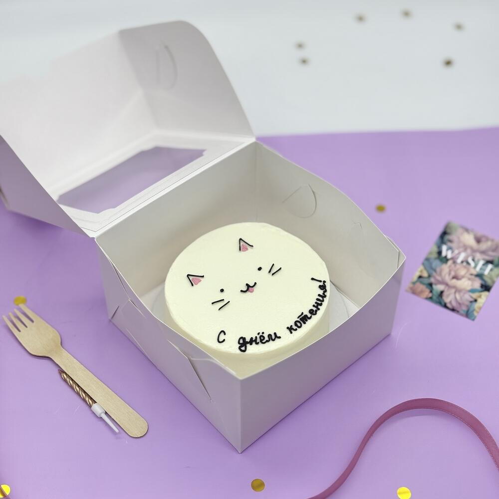Бенто торт "Милый котик" в подарок на День рождения девушке